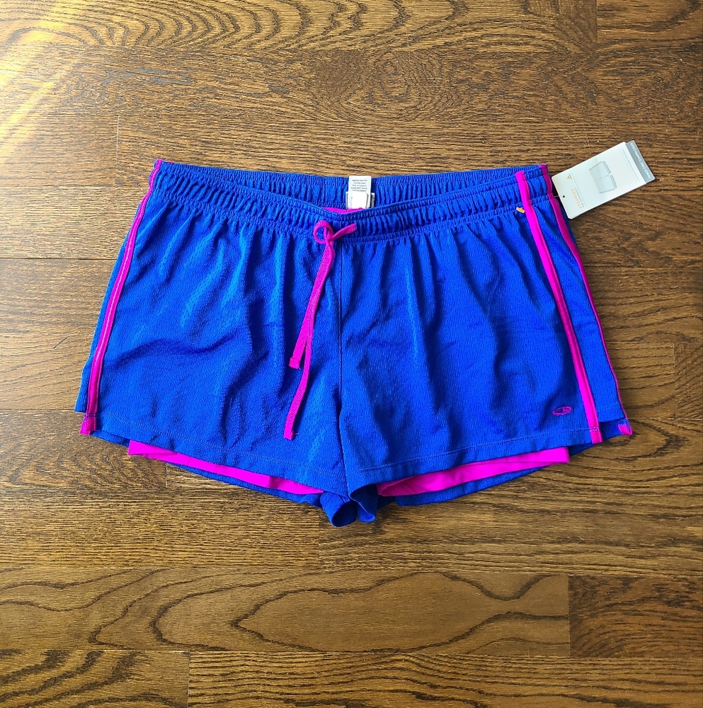 NWT Champion Women's Blue and Pink Athletic Shorts Sz.XL